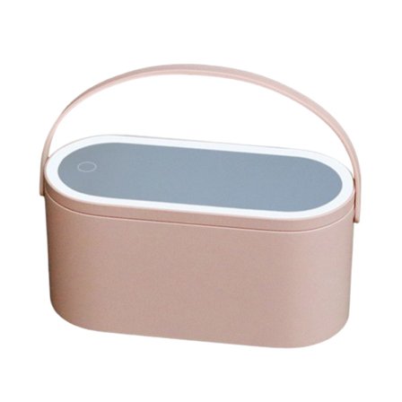 Kosmetisk förvaringslåda med led spegel Makeup Organizer Förvaringslåda Bärbar case Perfekt present till kvinnor tjejer