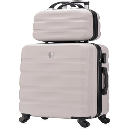 Mellem Kuffert - CELIMS - 65cm - Hård ABS - Toilettaske inkluderet - Grå