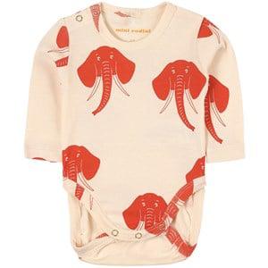 Mini Rodini Off-white Elephants Baby Body 56 cm (1-2 Months) - All in ones - 56 cm (1-2 Months) - White