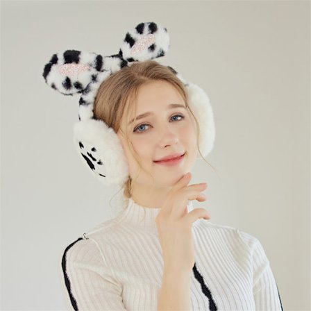 Öronmuffar Vinter Utomhus Värme Plysch Söta Ko Cartoon Studen