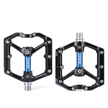 Sykkelpedaler med reflekser og 3 forseglede lag Aluminiumslegering Bred plattformpedaler Sykkel 9/16 tommer lett sklisikre for terrengsykkel, landevei