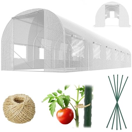 Havetunnel 3 x 6 m (18 m2) hvid Plonos