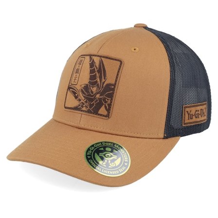 Yu-Gi-Oh! - Hnědý trucker Kšiltovka - Dark Magician Engraved Caramel Trucker - Yu-Gi-Oh @ Hatstore