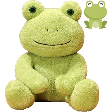 SSRGV Blød Grøn Frø Fyldte Dyr Siddende Frø Plyslegetøj Fløjl Frø Plushies Knusbar Frø Dukke Gave til Børn i Fødselsdag 10 Tommer