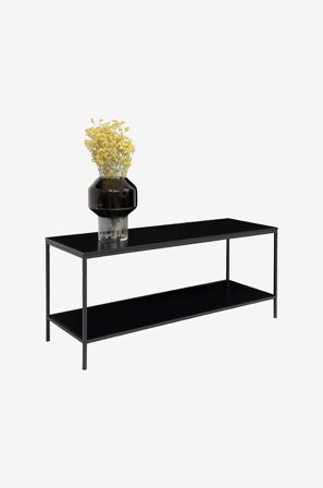 House Nordic - Tv-benk Vita. Melaminfolie med svarte ben - Svart - TV-benker & mediebenker - Fra Homeroom