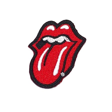 The Rolling Stones -paikka, klassinen Tongue-logo, punainen brodeerattu, silitettävä
