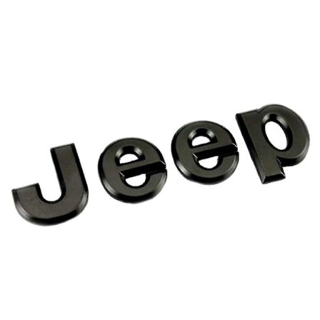 Mattsvart Jeep 3d-emblem Stick On För Front Grill Motorhuv Badge Emblem Motorhuv eller baklucka[HSfF]