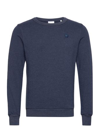 Basic Badge Sweat - Gots/Vegan Sweatshirt Trøje Navy Knowledge Cotton Apparel