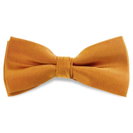 Gold Pre-Tied Silk-Twill Bow Tie for Men - Pre-tied bow ties