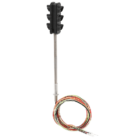 3-farget lyssignaler Ho Oo skala modell 6led for DIY sandbord kryssing gate konstruksjon jernbane