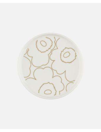 Piirto Unikko Plate 13,5 Cm Home Tableware Plates Small Plates Gold Marimekko Home