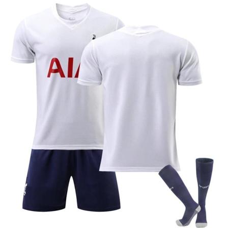 21-22 Tottenham hjemme hvid nr. 10 Kane nr. 7 Son Heung-min fodbolduniformssæt med sokker fabriksvarer No number socks 2XL#
