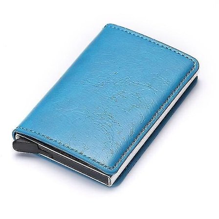 Mode Herr Läderplånböcker Och Korthållare Med RFID-blockering Och Anti-scan Funktion