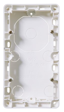 Elko EKO30188 Forhøyningsramme renhvit, apparatdybde 20 mm 2-rom, apparatets høyde 155 mm, Strømbrytere & vegguttak