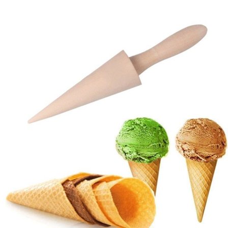 Vaffelkurv Vaffelpinne Vaffelruller Kurvformer i tre Beige