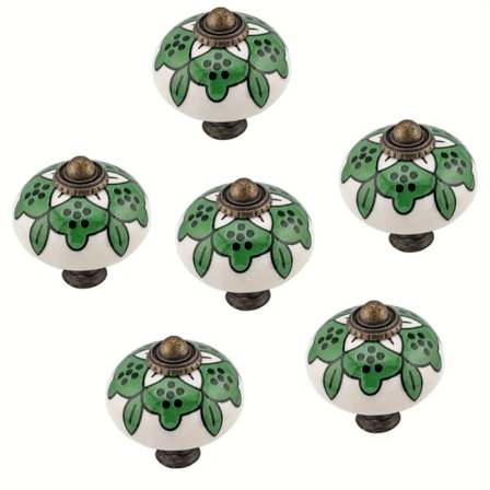 Knapphandtag i keramik, handtag till byrå, handtag till sminkbord, handtag till lådor, handtag till sminkbord med monteringsskruvar