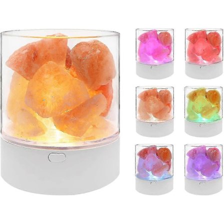 Lampe Himalaya Saltlampe Led Natlys Farveskiftende, Dæmpbar USB Genopladelig Luftrenser Multi/YY[D]