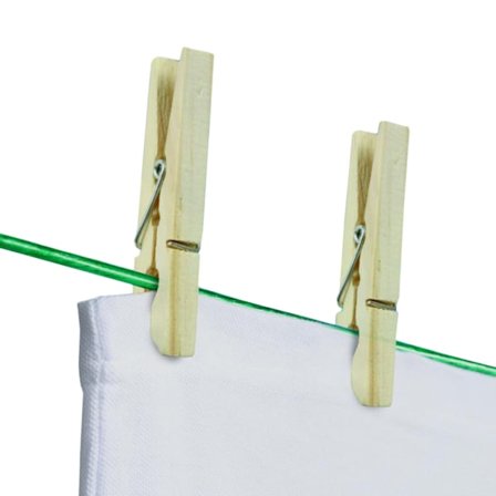 SupaHome Klädnypor i trä (36-pack) 72 mm brun