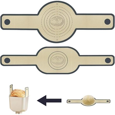 Non-stick silikone bagemåtte med langt håndtag, genanvendelig, ovn- og mikrobølgesikker, varmebestandig brød- og konditorimåtte, nem at rengøre, 2 stk