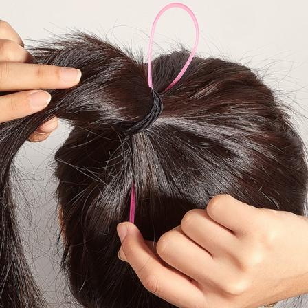 /#/3 sett med slakk hårstrikking rosa dress frisør hår/#/