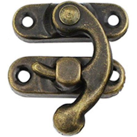 10 stk. Antik Vintage Låse Antik Bronze Farve Venstre Sving Arm Spænde Krog Lås Hasp (hy)