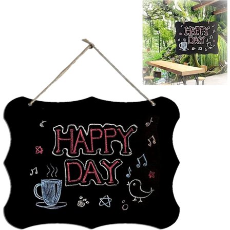 Pieni Ripustettava Liitutaulu Viestitaulu Kaksipuolinen Pyyhittävä Ripustettava Liitutaulu Kyltti Juuttinarulla Menu-kylttiin