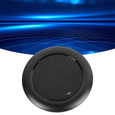 15W trådløs lader bærbar skrivebord rund hurtigladingspute for trådløs lading mobiltelefon svart