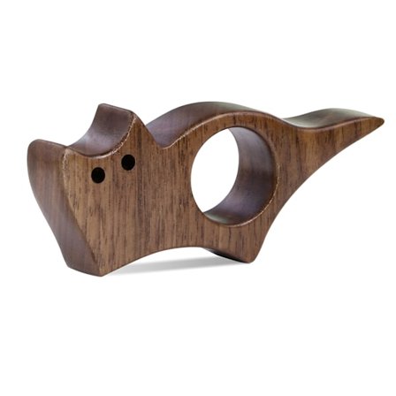 Katteformet bogmærke, glat lakeret valnødde-bogreol, velegnet til læsning og læsetilbehør, en gave til kvindelige bogelskere.