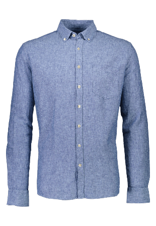 Lindbergh Shirt L/S Skjortor Herr Blå L