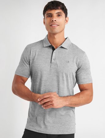 Calvin Klein Golf Newport Polo - Silver - M