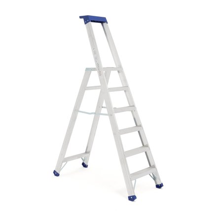 Professional alu stepladder HIGHER, 12 treads, H 2800 mm
