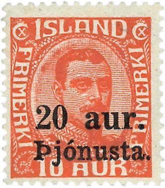 Island 1922 - Tjenestemærke AFA 43 - Postfrisk