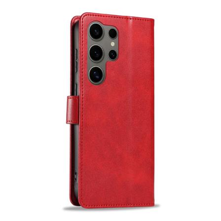 S24 Ultra - L derpl nboksfodral i 6 f rger Red