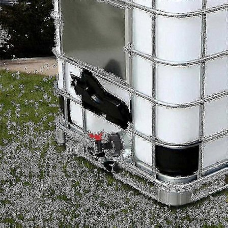 Helt ny 1000 liters IBC vattentank med S60x6 adapterventil och 3/4-yvan (endast kran)[alj]