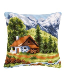 Stickpackung Kissen Bergtal - Vervaco