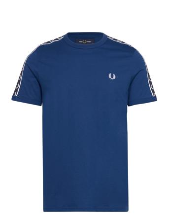 C Tape Ringer T-Shirt T-shirts Short-sleeved Blå Fred Perry*Betinget Tilbud