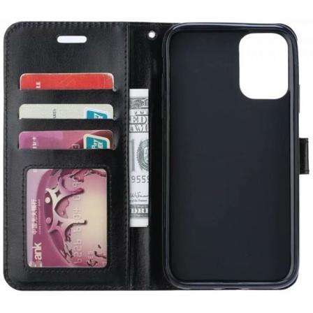 Huawei Y5P lommebokveske PU skinn 4-LOMMER Svart Black