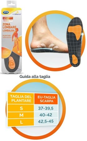 Dr Scholl Zona Lombare Lombalgia Plantare Sollievo Dolore Taglia