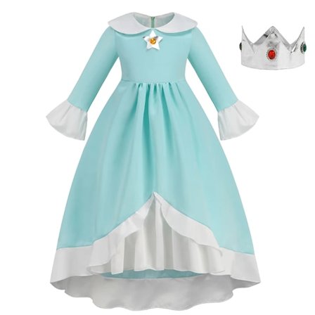 Daisy Prinsesse Kjole Jente Tegnefilm Film Cosplay Kostyme Sommer Barn Oransje Festklær 2-10 År Halloween Karnevalsklær Rosalina Kjole