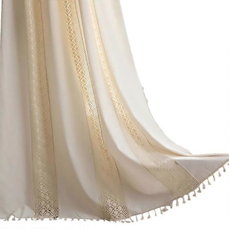 Bistrogardin, Boho Kort Gardin, Beige med Toppar, Panelgardiner, Köksgardiner, Opaque Bomull Linnegardiner, Vintage Lanthus, Bondgård