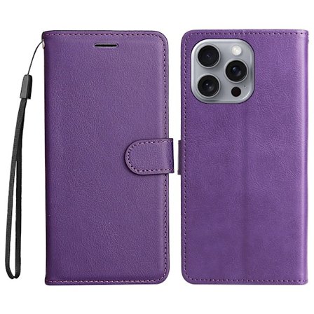 iPhone 16 Pro Max Fodral Läder Lila
