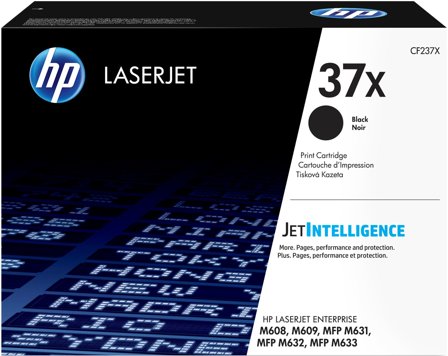 HP 37X svart original LaserJet-tonerkassett med hög kapacitet, 889899204214