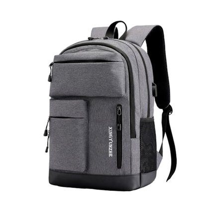 Laptop Ryggsekk, forretningsreise med USB-ladeport, vannavstøtende college-dataveske for kvinner og menn, passer 15,6 tommers laptop