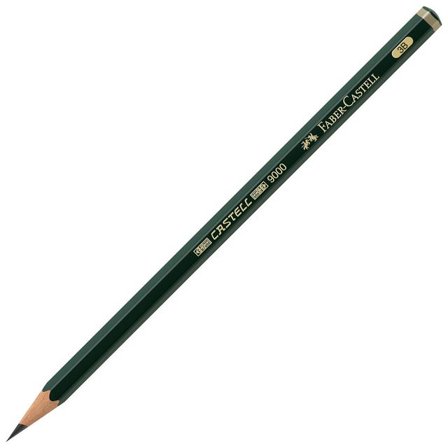 FABER-CASTELL Blyertspenna, Castell 9000, 3B-stift, sexkantig pennkropp, grön - Lyreco - Skola och förskola - Pennor och tillbehör - Blyertspennor