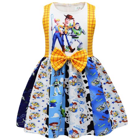 2023 Toy Story 4 Tyttöjen Mekko Lasten Prinsessamekko Tyttöjen Rusettimekko Hame 1086