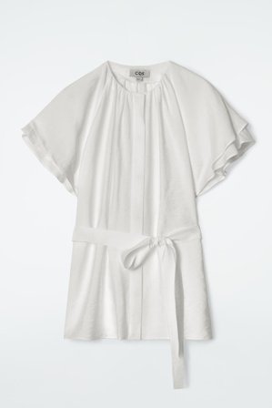 COS Women's Layered Belted Blouse in Beige