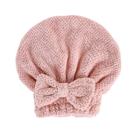 2-pack duschmössa med rosett för kvinnor, korallfleece hårtorkningsmössa