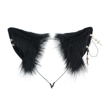 Kissan korvat -tarvikkeet Punk Gothic Cross Cat Ears -panta joulujuhliin C