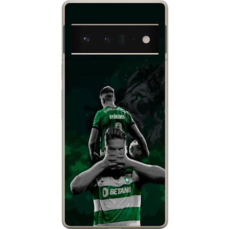 Kompatibelt Mobildeksel til Google Pixel 6 Pro Neonmotiv med teksten "Gaming is in my DNA" på en blå og rød murvegg med en lysende DNA-spiral.