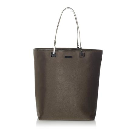Gucci Vintage, Pre-owned Nylon Tote Bag Bruin, Dames, Maat:ONE Size